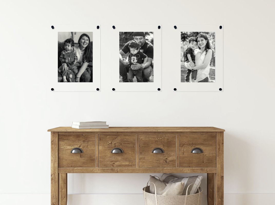 Bannerville acrylic floating wall frames family photos holiday gift personalized