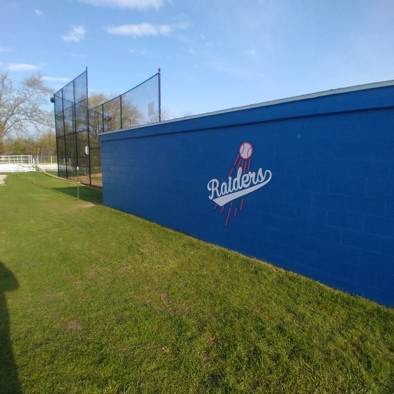 Baseball softball school branding athletics dugout graphics decor bannerville illinios high school