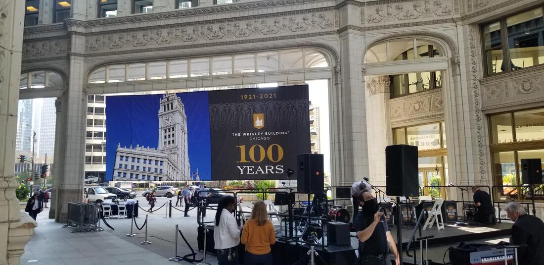 chicago Banners ceremony backdrop event signage signs illinois bannerville celebration