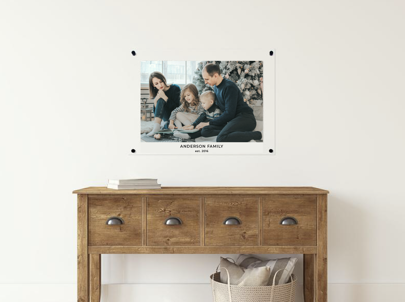 Bannerville acrylic floating wall frames family photos holiday gift personalized