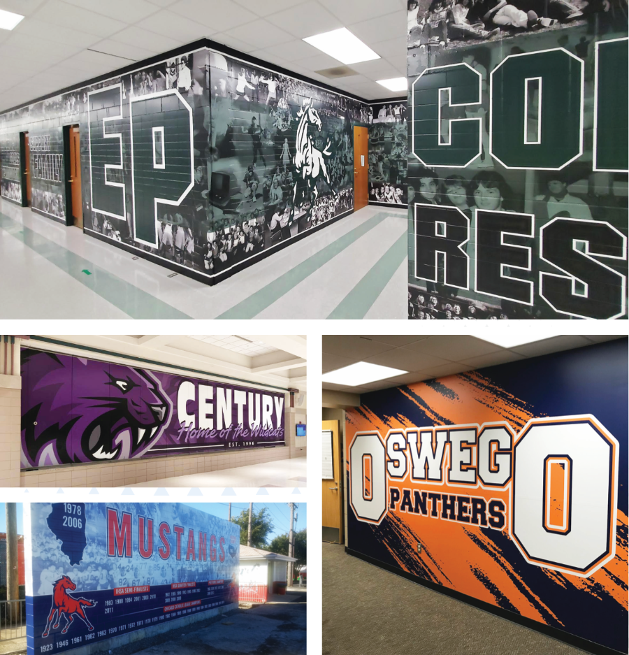 Bannerville Education School Branding Illinois Signs Wall Graphics Murals Logo