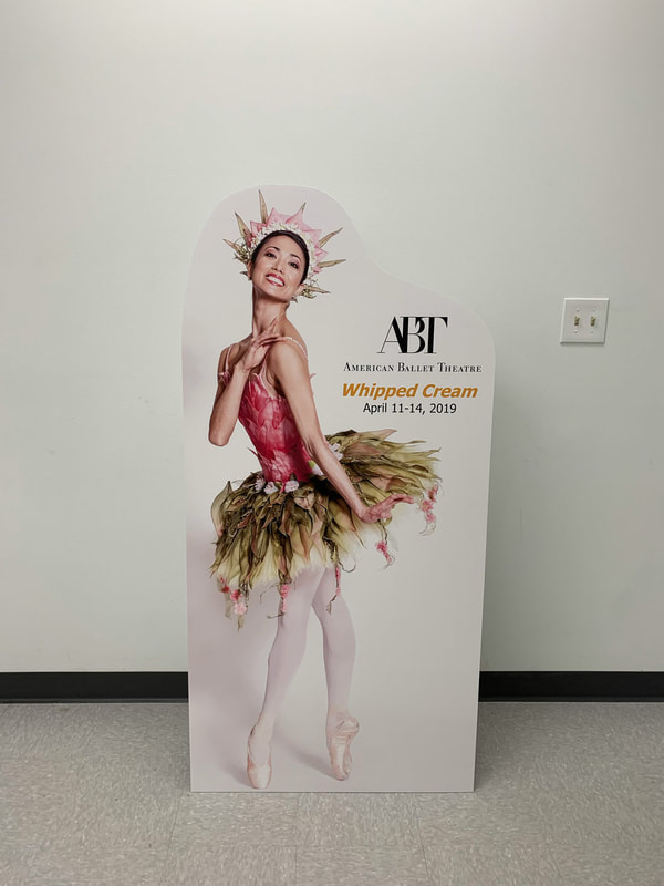 American Ballet theatre ballerina cutout event signage