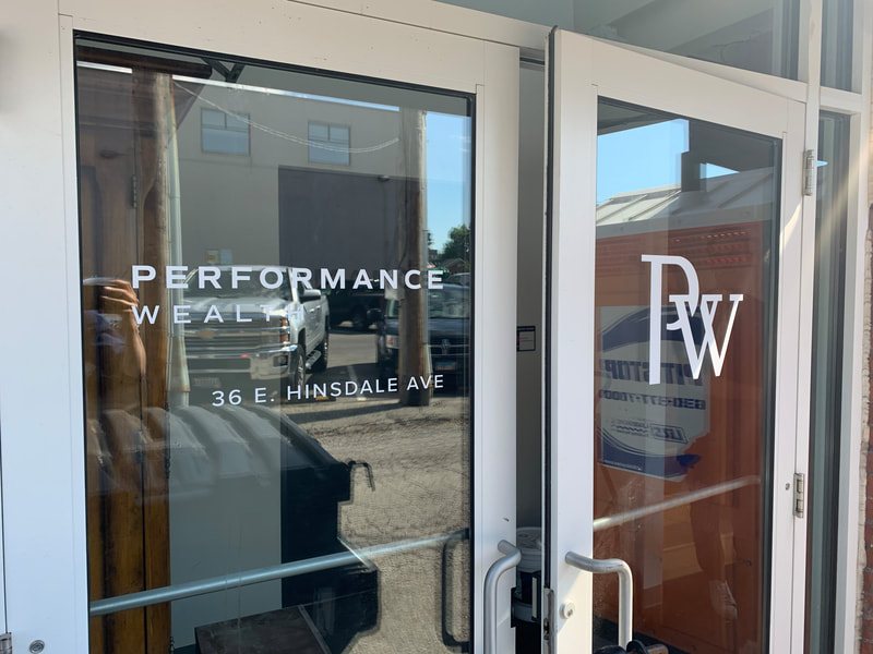 Performance Wealth Management Hinsdale Illinois Office Branding Signs Entrance logo signs dimensional lettering 