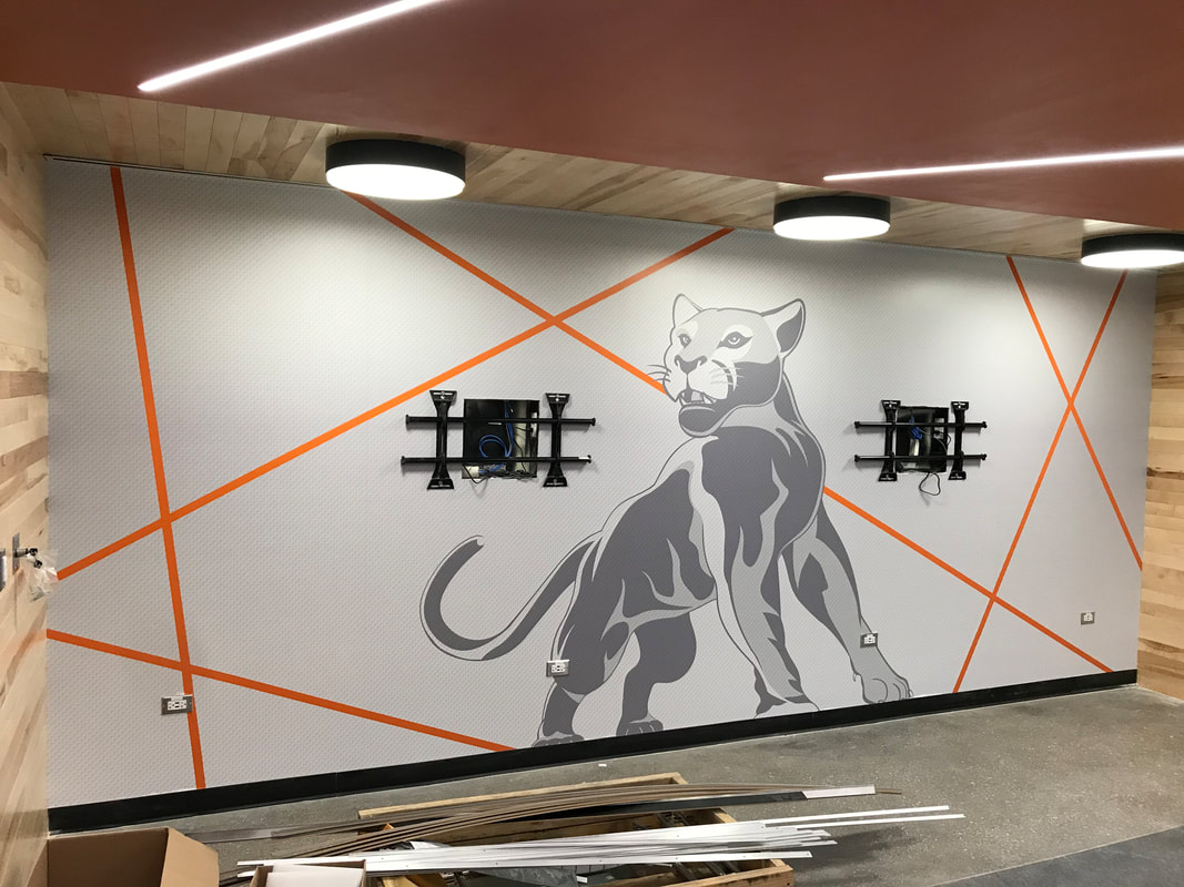 Morton College Athletics Wall Mural Graphics panthers