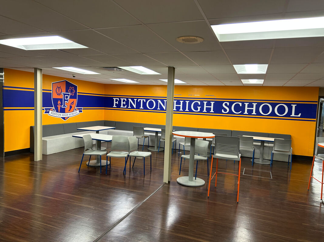 Morton College Athletics Wall Mural Graphics panthers dimensional signs