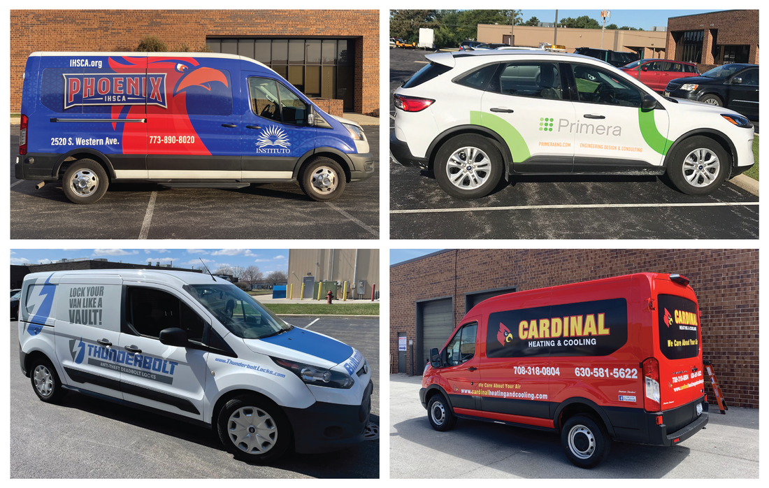 Illinois business marketing plan vehicle wraps bannerville signs brand awareness